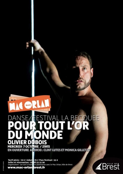 Visuel "Pour tout l'or du monde" Olivier Dubois - Festival la Becquée Brest 2015  - photographie © Frédéric IOVINO