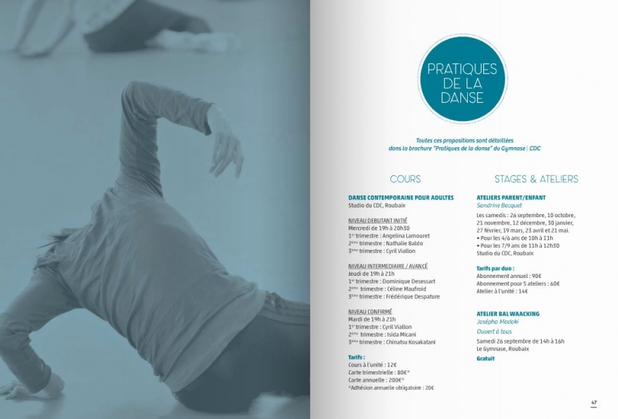Programme saison 2015-2016 - Le Gymnase CDC Roubaix - photographie © Frédéric IOVINO