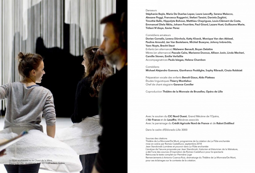 Programme LA FLUTE ENCHANTEE - 2019 - M.e.S. Romeo Castellucci - Opéra de Lille - photographie © Frédéric Iovino