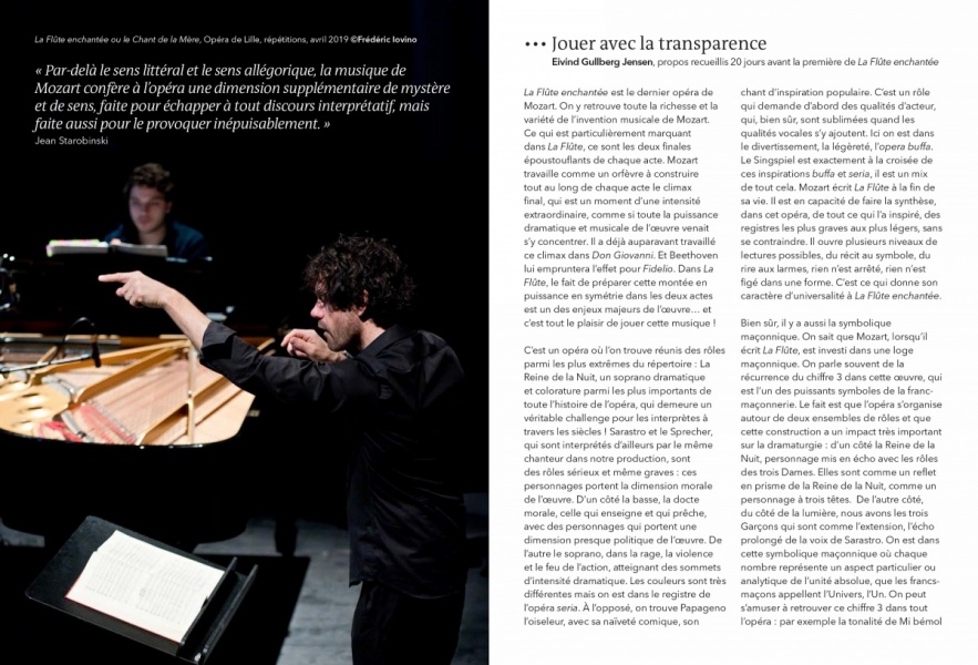 Programme LA FLUTE ENCHANTEE - 2019 - M.e.S. Romeo Castellucci - Opéra de Lille - photographie © Frédéric Iovino