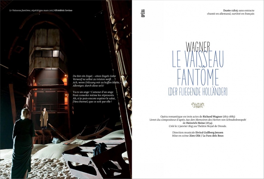 Programme de salle "Le Vaisseau Fantôme" - opéra de lille - Mars 2017 - photographie © Frédéric Iovino
