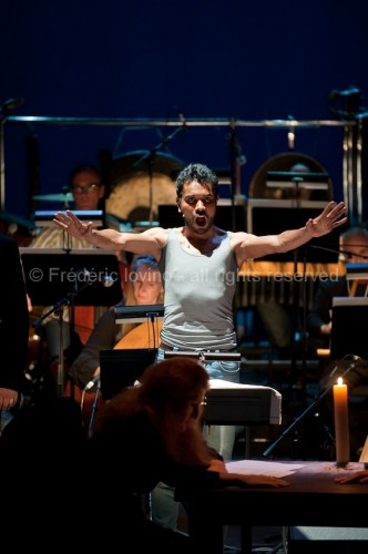 Orfeo 14 [vol. 1] suivi de La Querelle - Les 18 et 19 juin 2014 à l'opéra de Lille - Avec: Emmanuelle Haïm, François Deppe, Jean-François Sivadier,  Laura Claycomb, Rodrigo Ferreira, John Mark Ainsley - Orchestres: Le Concert d'Astrée et Ictus Ensemble - Photographie © Frédéric Iovino