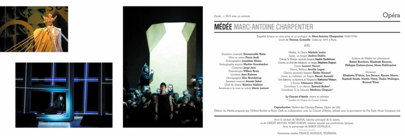 Programme Médée - Opéra de Lille - 2012 - photographie © Frédéric Iovino