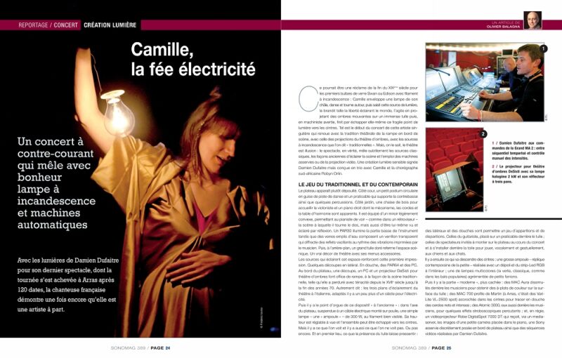 article Camille - Sono mag #389 - mai 2013 - - photographies © Frédéric Iovino