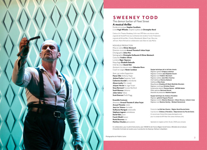 Programme "Sweeney Todd" - juillet 2014 - © Frédéric IOVINO