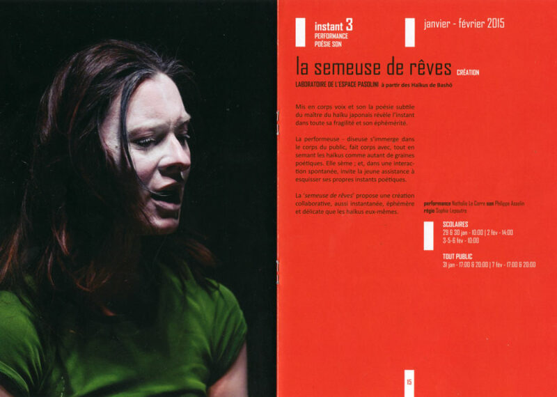 Programme Instants Magnétiques / Espace Pasolini 2014-2015 Valenciennes - photographie © Frédéric IOVINO