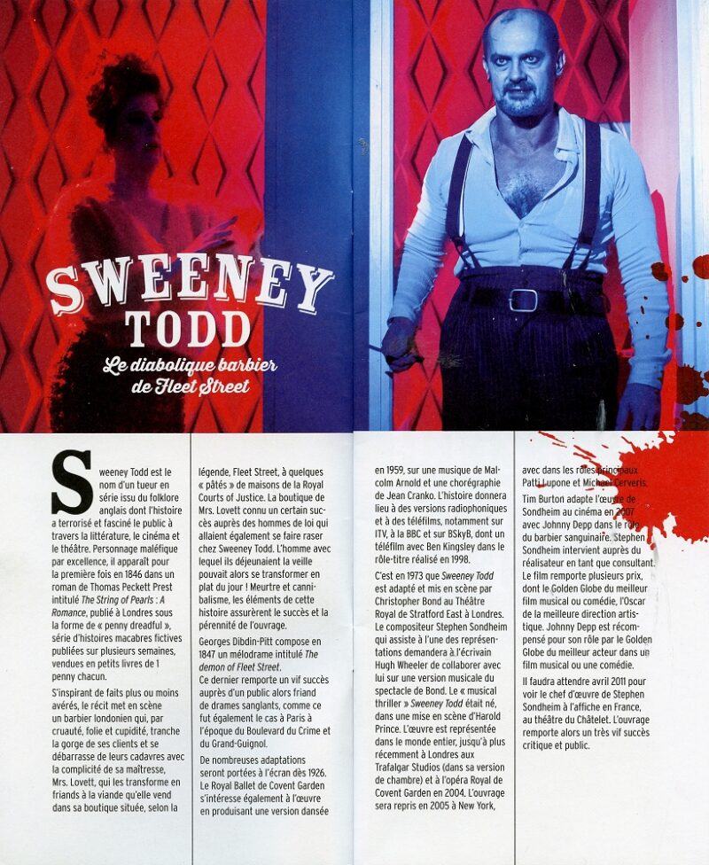 Programme "Sweeney Todd" - juillet 2014 - © Frédéric IOVINO