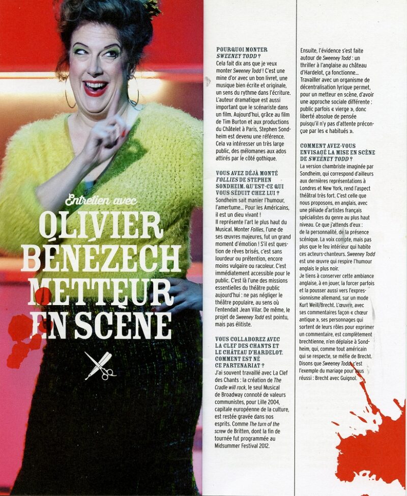 Programme "Sweeney Todd" - juillet 2014 - © Frédéric IOVINO