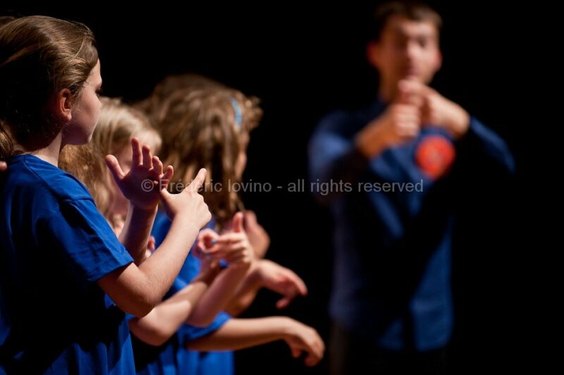 Happy day - Opéra de Lille - Journée européenne de l'opéra - Dimanche 10 mai 2015 - Avec : Jean-François Sivadier, la pré-maîtrise de Radio-France , le Choeur maîtrisien du conservatoire de Wasquehal, Pôle d'art vocal du conservatoire du pays de Montbéliard - photographie © Frédéric Iovino