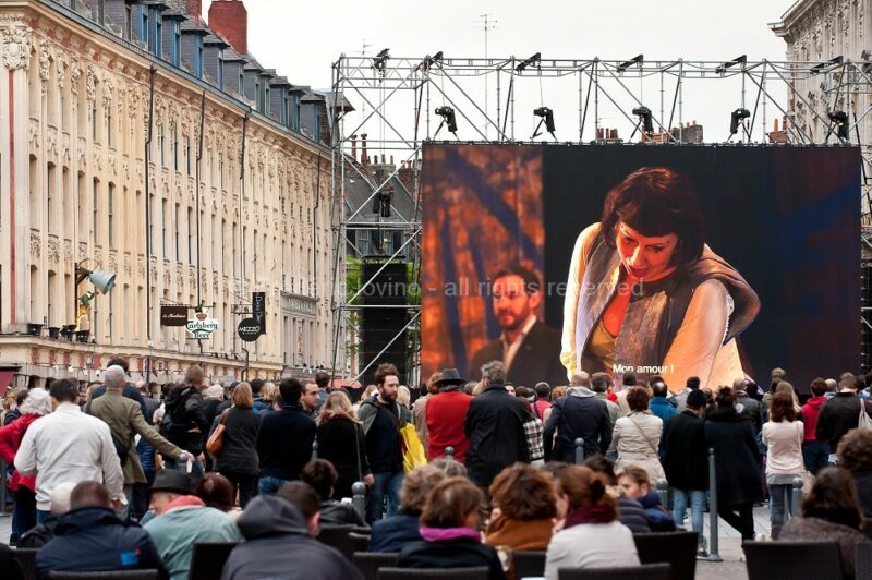 Retransmission live de Madama Butterfly sur écran géant - Le 02 juin 2015, Place du concert à Lille - photographie © Frédéric Iovino
