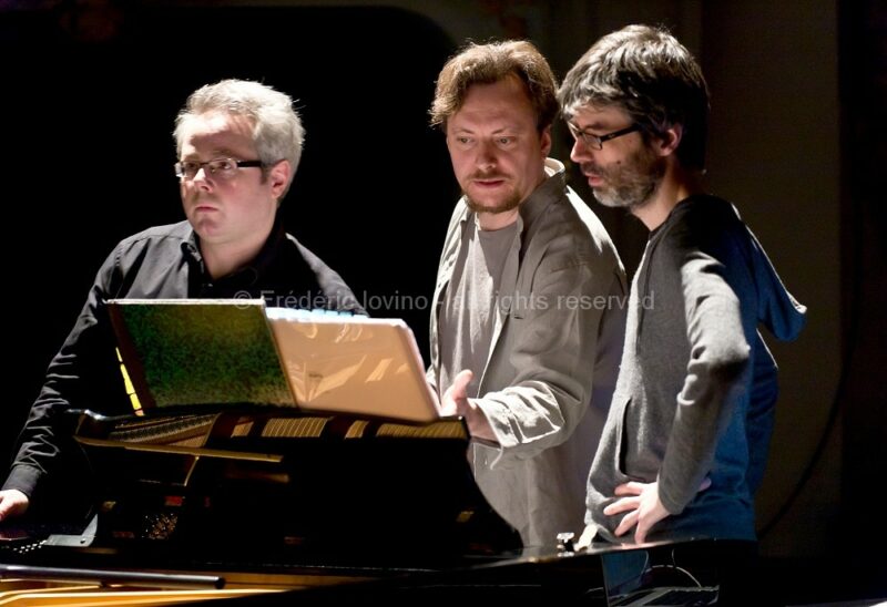 MARTA (Ludovic Lagadre, 2016) - Séance de répétition le 29 février 2016 à l'opéra de Lille - Opéra de Wolfgang Mitterer (né en 1958) - Mise en scène: Ludovic Lagarde - Direction musicale: Clement Power - Avec: Elsa Benoit, Georg Nigl, Hesse von den Steinen, Martin Mairinger, Tom Randle, Ensemble Ictus, Les Cris de Paris (ensemble vocal) - Photographie © Frédéric IOVINO