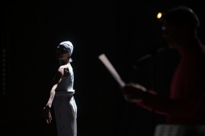 ROCKSTAR (Valeria Giuga / Cie Labkine)  Le 24 janvier 2020 à l'Atelier de Paris /CDCN, La Cartoucherie, Paris (75) -  Chorégraphie : Valeria Giuga - Danse : Noëlle Simonet - Textes, voix, création sonore : Jean-Michel Espitallier - Création sonore : Anne-James Chaton - photographie ©F.IOVINO
