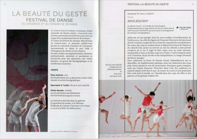 Programme Musée du louvre-Lens / La Scène - 2020 - Photographies © Frédéric iovino