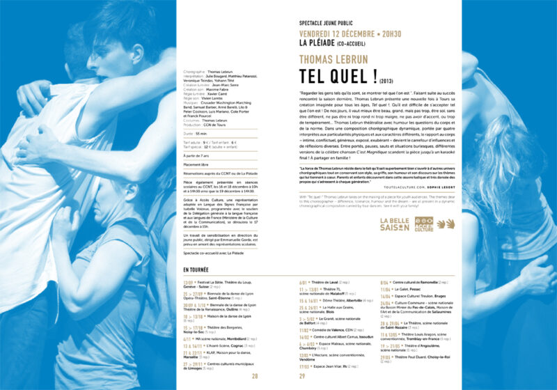 Programme CCNT saison 2014-2015 - photographie © Frédéric Iovino