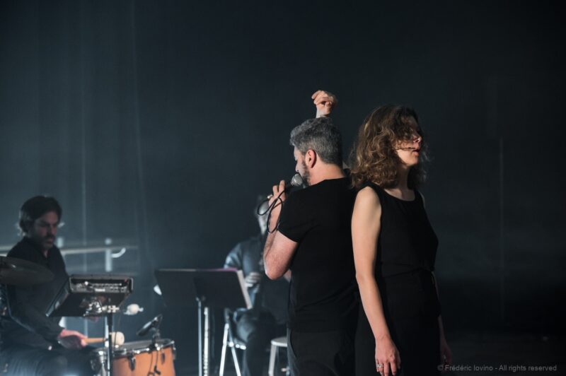 Sortie de résidence du Collectif Meute à l'Opéra de Lille le 25 juin 2022 : présentation de "(Eine) Winterrise". Photographie : FREDERIC IOVINO