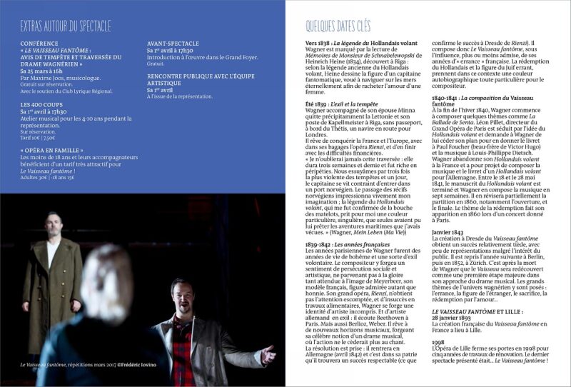 Programme de salle "Le Vaisseau Fantôme" - opéra de lille - Mars 2017 - photographie © Frédéric Iovino